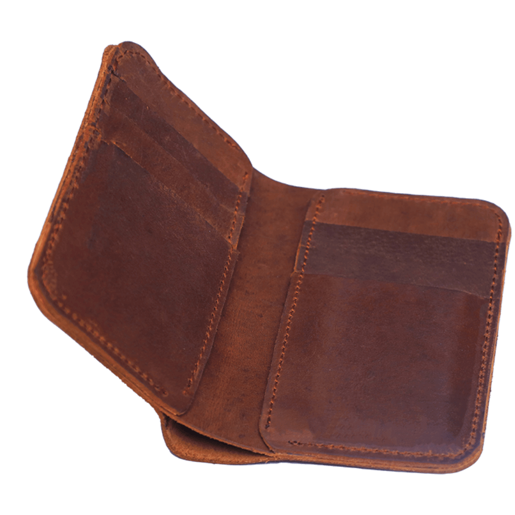 Prime Vertical Leather Wallet Brown