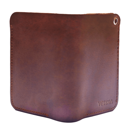 Prime Vertical Leather Wallet Brown