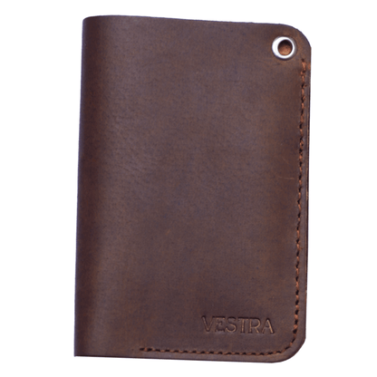 Prime Vertical Leather Wallet Brown