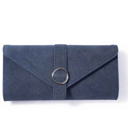 SONATA SUEDE CLUTCH BLUE