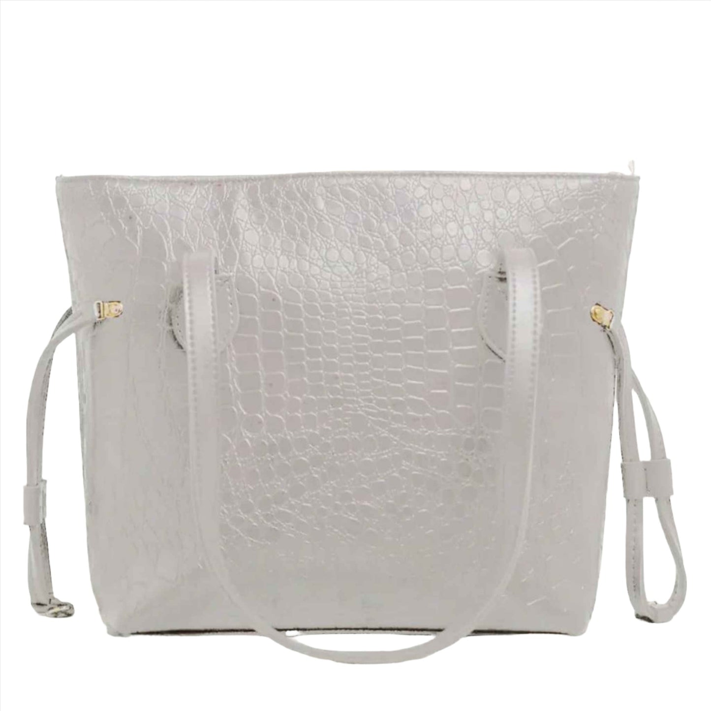 CROCODILE TRINITY BAG WHITE