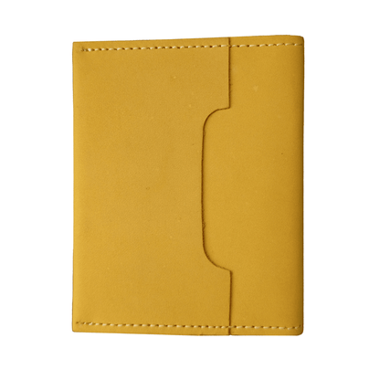 Velvet Slim Nubuck Cardholder Yellow