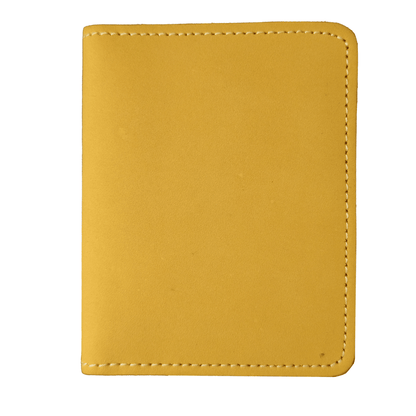 Velvet Slim Nubuck Cardholder Yellow